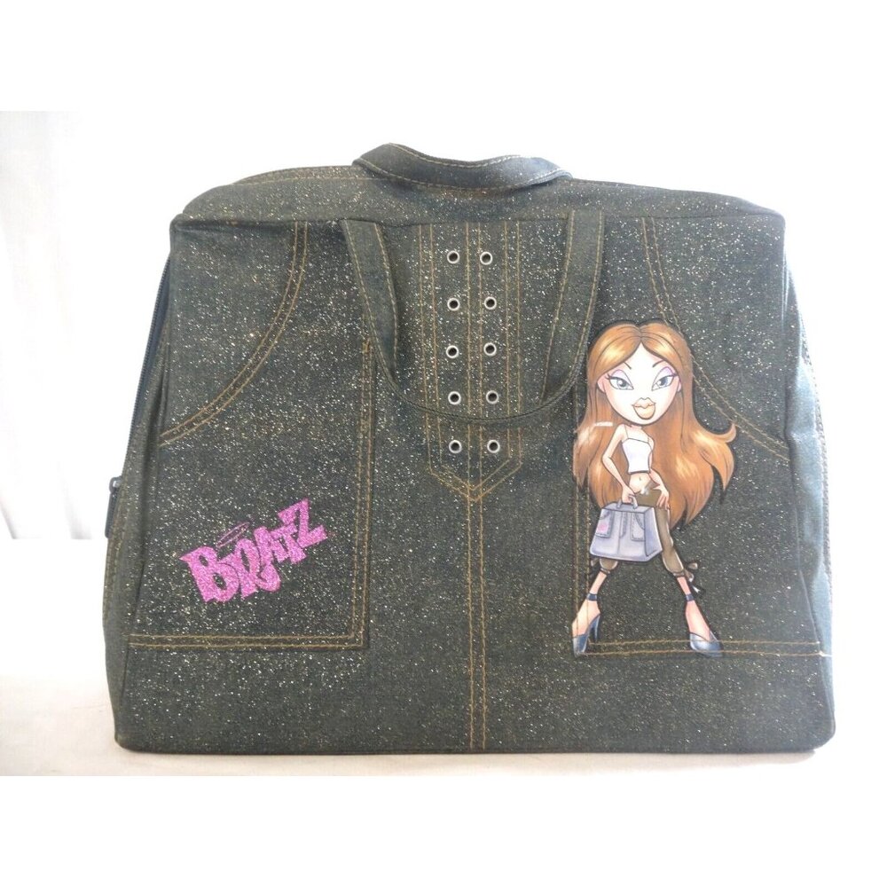 Bratz Doll Glitter Denim‎ Fashion Organizer Storage Collectors Case  MGA 2004